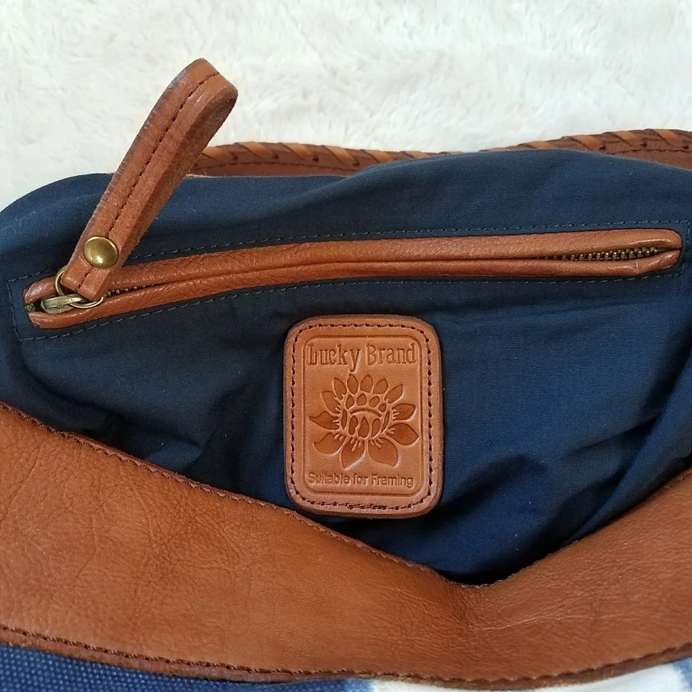 Lucky Brand Floral Tie Dye Vintage Hobo Bag